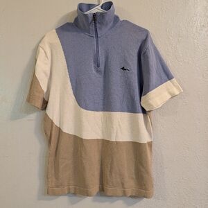 Zara Blue and Tan Knitwear